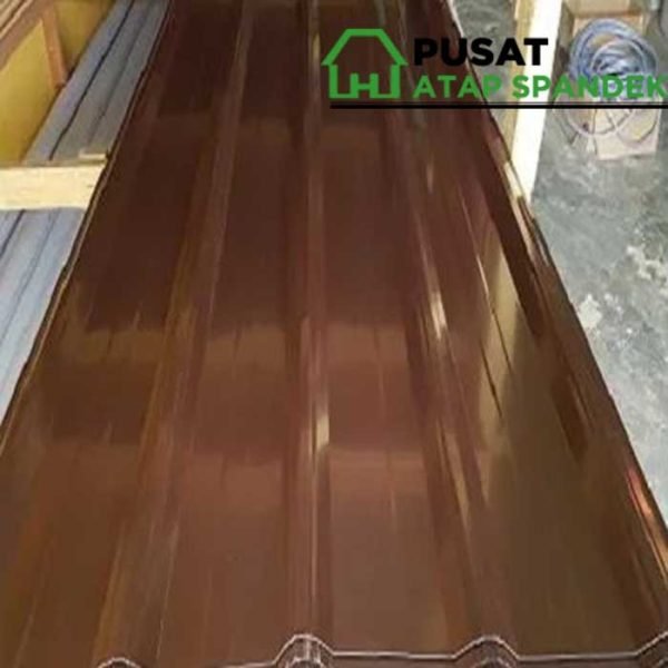 harga atap spandek warna coklat muda