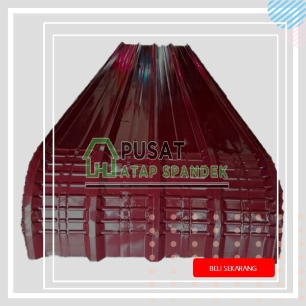 atap spandek lengkung warna merah